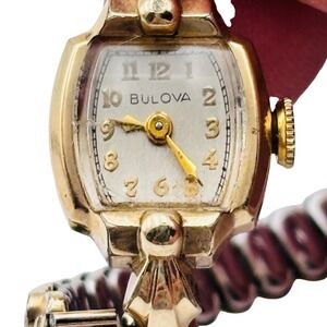 WORKS Vintage Bulova L3 10K Rolled Gold Plate Ladies Watch 1953 Expansion Band
